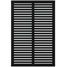 Plus Sichtschutzelement 120 x 180 cm Schwarz Holz