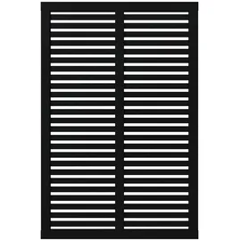 Plus Sichtschutzelement 120 x 180 cm Schwarz Holz