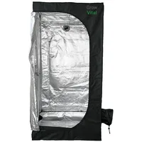 GrowVital® Lisbon Growzelt 120x120x200cm, Growbox für Homegrow, Indoor Anbauzelt, Grow Tent mit Lichtdicht, Gewächshaus, schwarz, Pflanzzelt