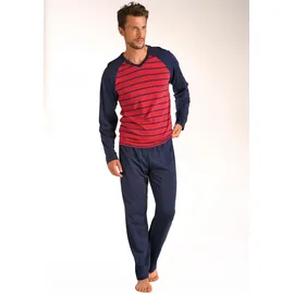 LE JOGGER le jogger® Pyjama (4 tlg., 2 Stück), in langer Form, mit Raglanärmeln