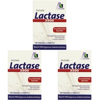 Avitale Lactase 3500 FCC, 100 Tabletten im Klickspender, 3er Pack