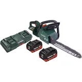 Metabo MS 36-18 LTX BL 40 Akku Kettensäge 36 V ( 2x 18 V ) 40 cm 22 m/s Brushless + 2x Akku 10,0 Ah + Doppel Ladegerät
