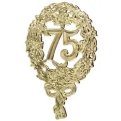Jubiläumszahl 75 gold DEKORATIV 1225-75 8x12cm