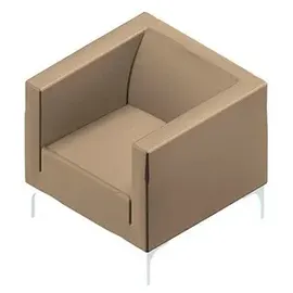 Quadrifoglio Besuchersessel Arte creme weiß Stoff, 1 St.