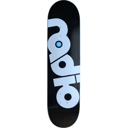 Radio OG Logo Black Skateboard Deck 8.25 OLD!!!!