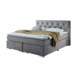 Boxspringbett  Baker ¦ grau ¦ Maße (cm): B: 190 H: 110