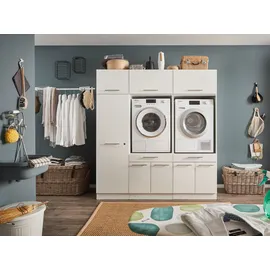 laundreezy Waschmaschinenschrank 185 x 200 x 67,5 cm Weiß Holzwerkstoff
