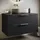 Badplaats Waschbeckenunterschrank Rimini 2 Schubladen Schwarz Matt - 80 x 46 cm