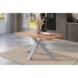 möbelliebling Kalea 120 x 77 x 80 cm Akazie natur/silber