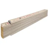 Stabila Holz-Gliedermaßstab Type 407 N, 2 m, naturfarben, metrische Skala, mit Winkelschema, PEFC-zertifiziert