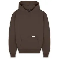 Bazix republiq Super Heavy Blank Hoodie in Braun, Größe