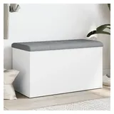 vidaXL Sitzbank mit Stauraum Weiß 82x42x45 cm Holzwerkstoff