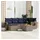 vidaXL Gartensofa-Set 7-tlg. grau Polyrattan