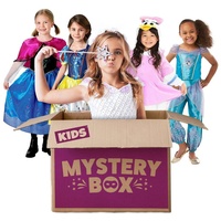 Rubie ́s Kostüm Disney Mystery Box für Mädchen mit 3 Überraschungs, Zauberhafte Disney Kostümbox für Mädchen mit 3 Überraschungskostü bunt 98-104