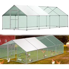 isoisl Freilaufgehege 3 x 6 x 2 m grau/silber