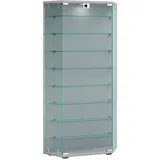 VCM Standvitrine Cenila XL 83 x 17 x 114 cm Silber