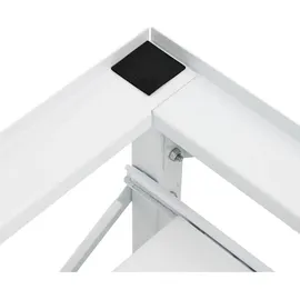 vidaXL Waschmaschinen-Untergestell mit Ausziehbarer Ablage, Weiß, 60 x 56,5 x 53,5 cm