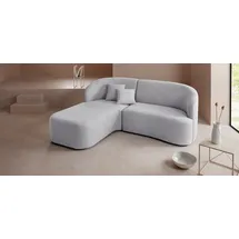LeGer Home by Lena Gercke Ecksofa »Dilara L-Form«, gerundete Rückenlehne und Front, in 3 Bezugsqualitäten grau