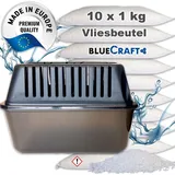 Bluecraft 10x 1kg Luftentfeuchter Granulat Nachfüllpack im Vliesbeutel + Box MEGA inkl.
