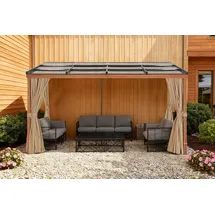 Konifera Anbaupavillon Bilbao 3,6 x 2,4 m Braun