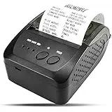 NETUM Kabelloser Bluetooth-Belegungs-Thermodrucker (DE), Tragbarer Persönlicher Rechnungsdrucker, 58 mm, Mini-USB-POS-Drucker für Restaurants, Kompatibel mit Android/PC/Windows/Linux