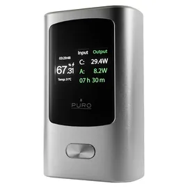 PURO 45w 10000mah mit Display Usb-a, Usb-c, - Grau