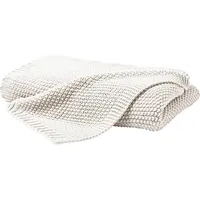 Hahn Haustextilien Strickdecke 130 x 170 cm Weiß/Beige