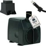 KERRY Wasserspiel-Pumpe 12 V 750 L/H, 10 Watt, 7m Kabel extrem leise, Wasserpumpe Aquariumpumpe – Springbrunnen-Pumpe