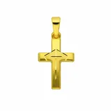 Adelia ́s Kettenanhänger Kreuzanhänger 333 Gold (8K), Goldanhänger Kreuz goldfarben