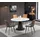 xl moebel gmbh Runder Tisch Edelstahl Marmor Imitat Stein Esstisch Esszimmer Tische Wohnzimmer