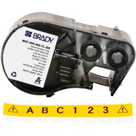 Brady Etiketten M4C-500-595-YL-BK Gelb 12,7 x 762 mm 1 Blatt