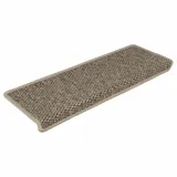 vidaXL Treppenmatten Selbstklebend Sisal 15 Stk. 65x21x4cm Dunkelbeige