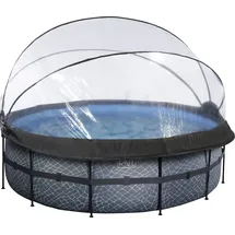 EXIT TOYS Stone Pool 427 x 122 cm inkl. Sandfilter und Abdeckung