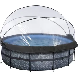 EXIT TOYS Stone Pool 427 x 122 cm inkl. Sandfilter und Abdeckung
