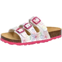 LICO Bioline Flower Kids Pantoletten, Weiss Bunt, 31 EU