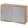 bümö Aktenschrank 2 Ordnerhöhen 80 x 40 x 200 Nussbaum/silber
