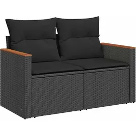vidaXL Garten-Lounge-Set 8-tlg. schwarz