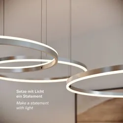 s.luce LED 3er-Ring Pendelleuchten Kombination Exzentrisch