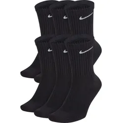 Nike Unisex Everyday Cushioned Training Crew Socks (6 Paar) schwarz