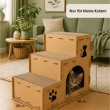 SNOEKIE Kratzpappe SNOEKIE Katzentreppe, Kratzbrett, aus Pappe, 3-stufig, 2Größen beige|gelb 40 cm