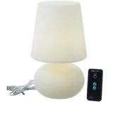 MARELIDA LED Garten Tischlampe Weiß