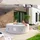 Home Deluxe Splash Ø 208 x 65 cm Grau inkl. Kissen, Getränkehalter und Sonnendach