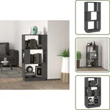 Bücherregal/raumteiler Grau 51x25x101 Cm Massivholz Kiefer - Holzregal - Buche - Bücherregal Grau - Sideboard - Raumteiler
