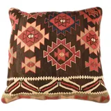 KUHFELL online & NOMAD Bodenkissen Kelim Kissen Sitzkissen 80 x 80 cm aus persischen Vintage Kelim