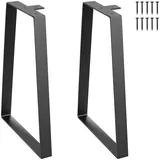 Vevor 2er-Set Tischkufen 406,4mm hoch Tischgestell 181kg Tragfähigkeit Tischbeine aus Kohlenstoffstahl Möbelfüße Schwarz Tischuntergestell Ideal für Küchentische Wohnzimmerkonsolen Studio-Tische usw.