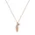 Elli Halskette Feder Boho Anhänger mit Kristall 925 Sterling Silber Rosévergoldet