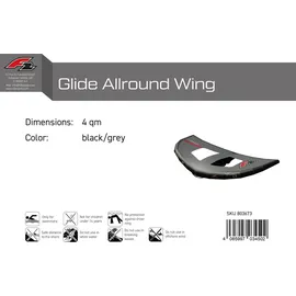 F2 Wing Glide Allround Wing 4 qm Schwarz/Grau