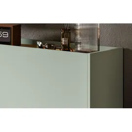 inn.furn Schuhkipper 110 x 94 cm mit zusätzlichem Stauraum Soft-Close grün / grün