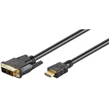 MicroConnect HDMI-DVI Adapterkabel 5 m Schwarz