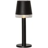 Star Trading - Tischlampe Parvus, Solar, Tischdekoration, Tischleuchte, Schwarz, Dämmerungssensor, Außenbereich, Warmweiß, 21 Cm